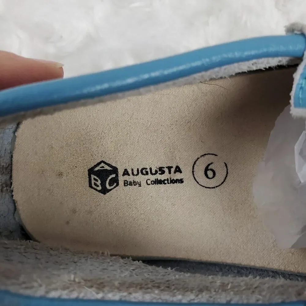 Augusta Baby Leather Moccasin Loafers Blue Size 6